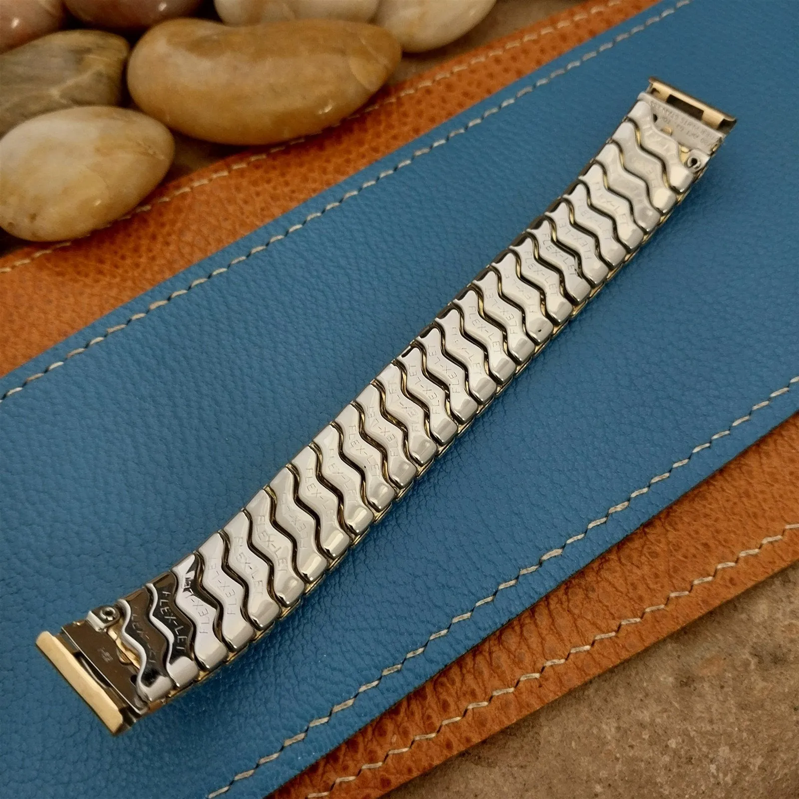 5/8" Gold-Filled Expansion Flex-Let Facet-Cut Unused 1950s Vintage Watch Band