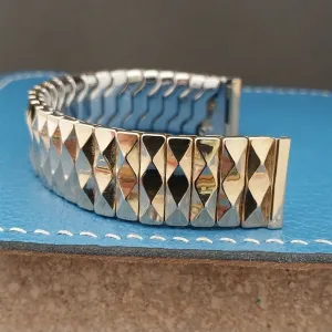 5/8" Gold-Filled Expansion Flex-Let Facet-Cut Unused 1950s Vintage Watch Band