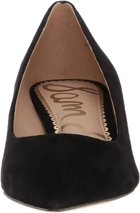 Sam Edelman Dori Black Suede Slip On Pointed Toe Kitten Heel Fashion Pumps