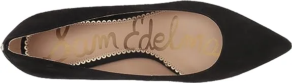 Sam Edelman Dori Black Suede Slip On Pointed Toe Kitten Heel Fashion Pumps