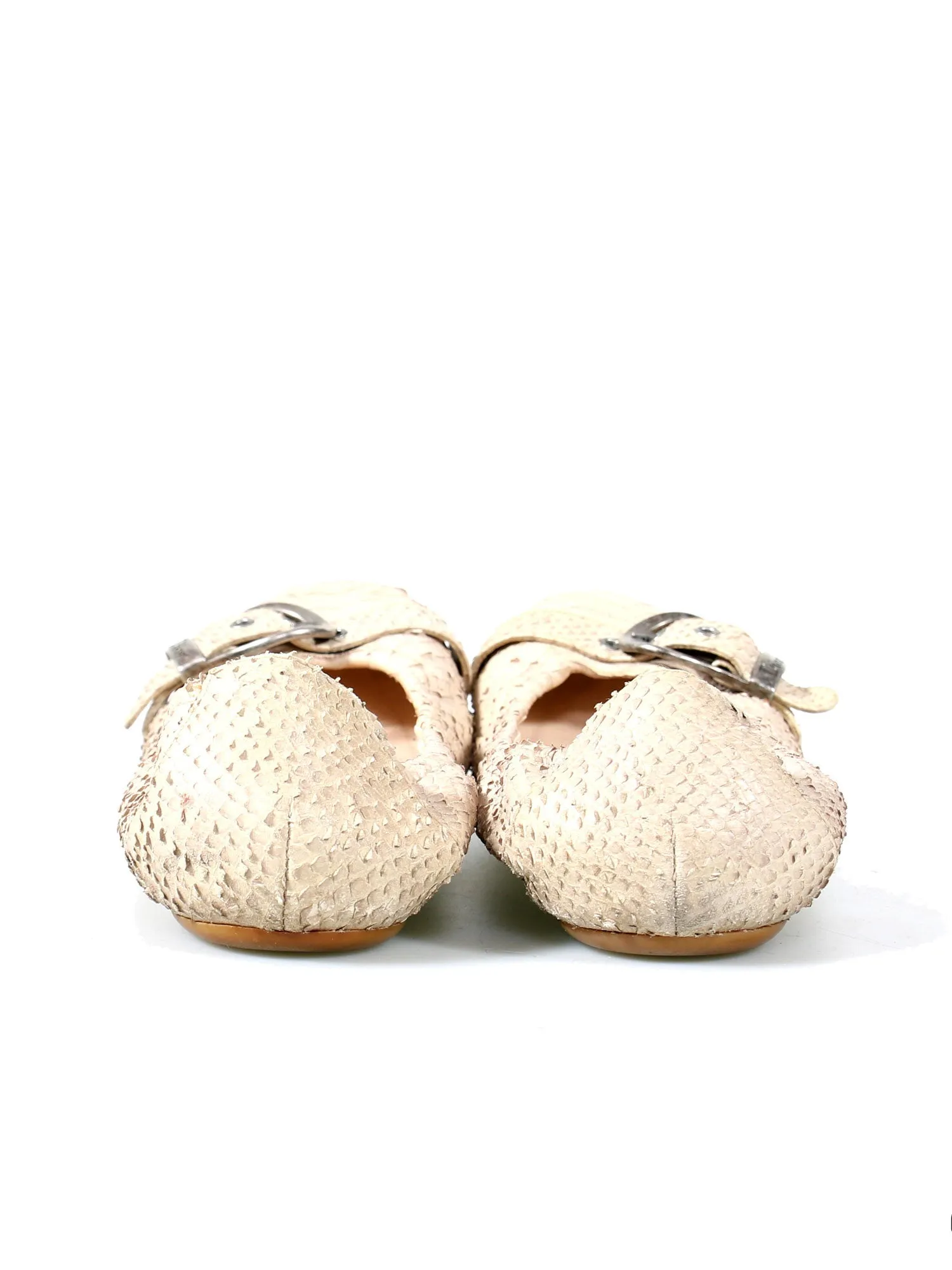 Snakeskin Ballet Flats