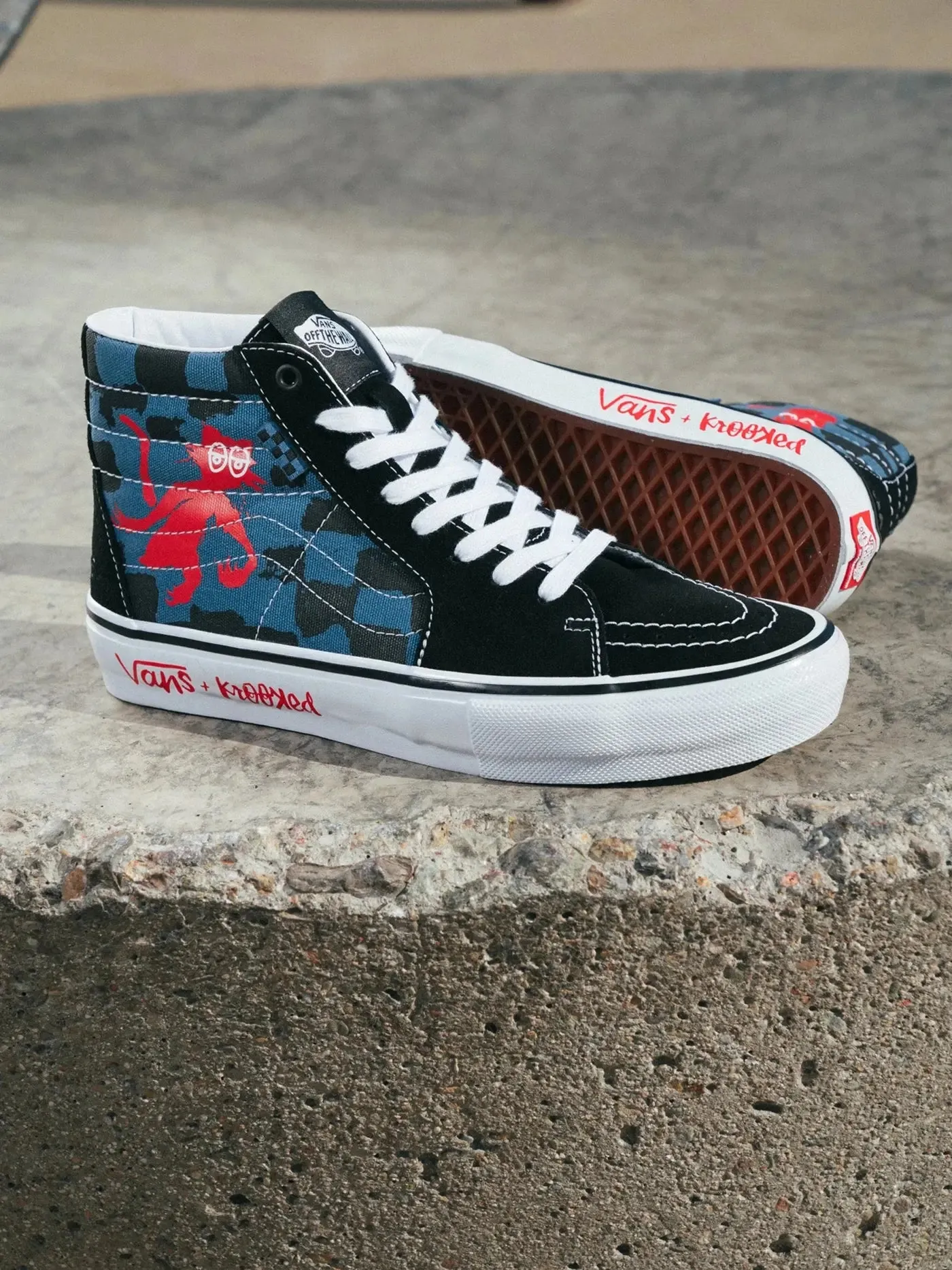 VANS SKATE SK8-HI X KROOKED SHOES