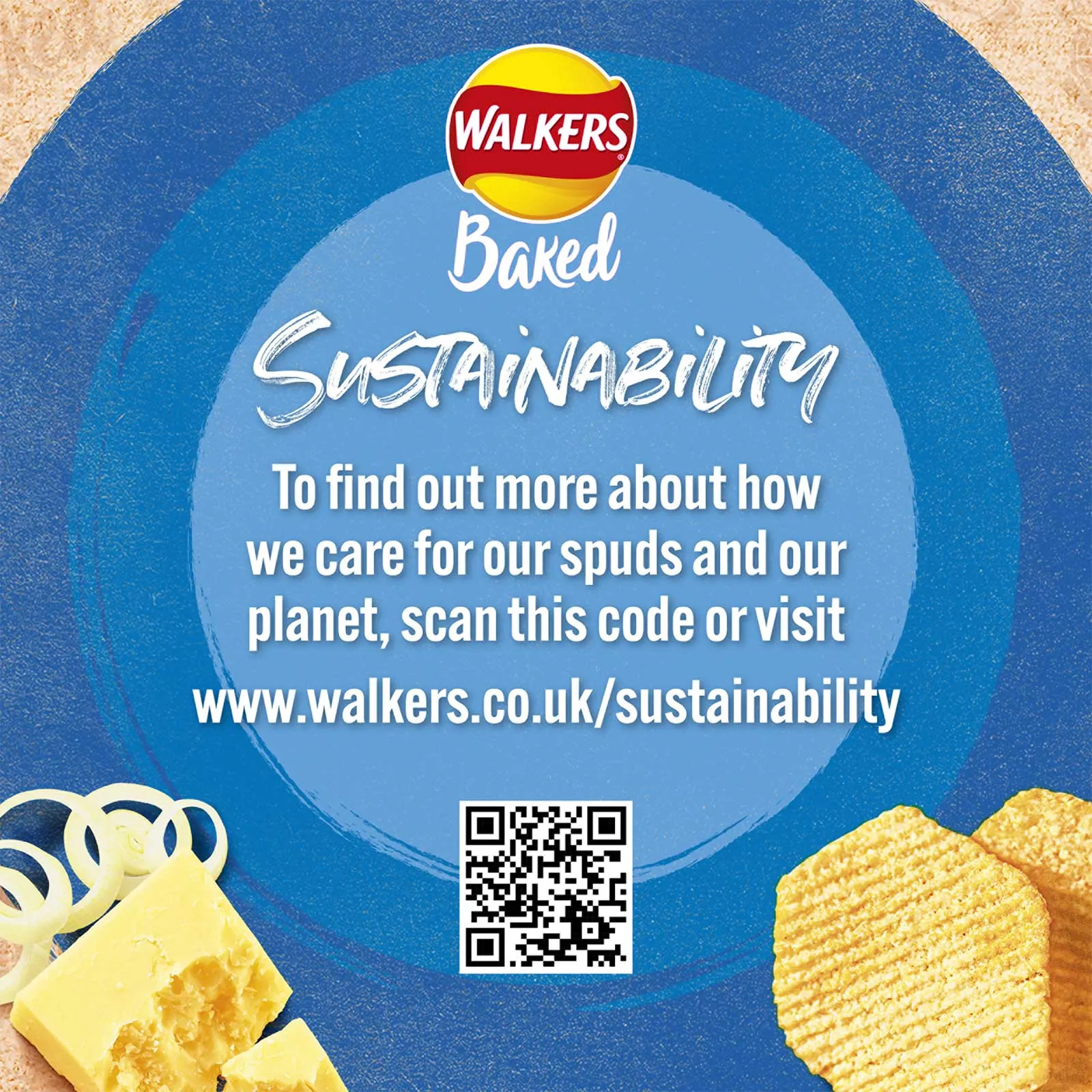 Walkers Baked Crisps Cheese & Onion Snack Sharing Lunch 32 x 37.5g Best Before Date