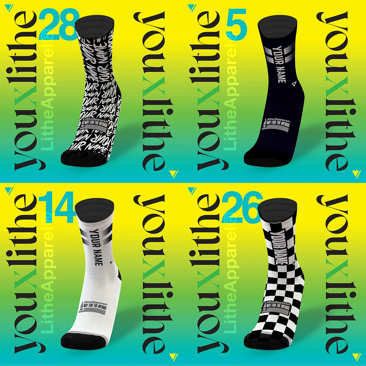 YOU X LITHE | BLACK & WHITE | 4 PACK
