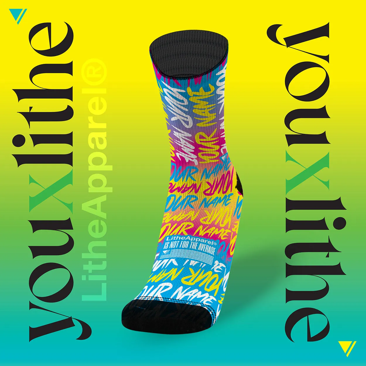 YOU X LITHE | CALCETINES PERSONALIZADOS HANDWRITTEN | 4 PACK