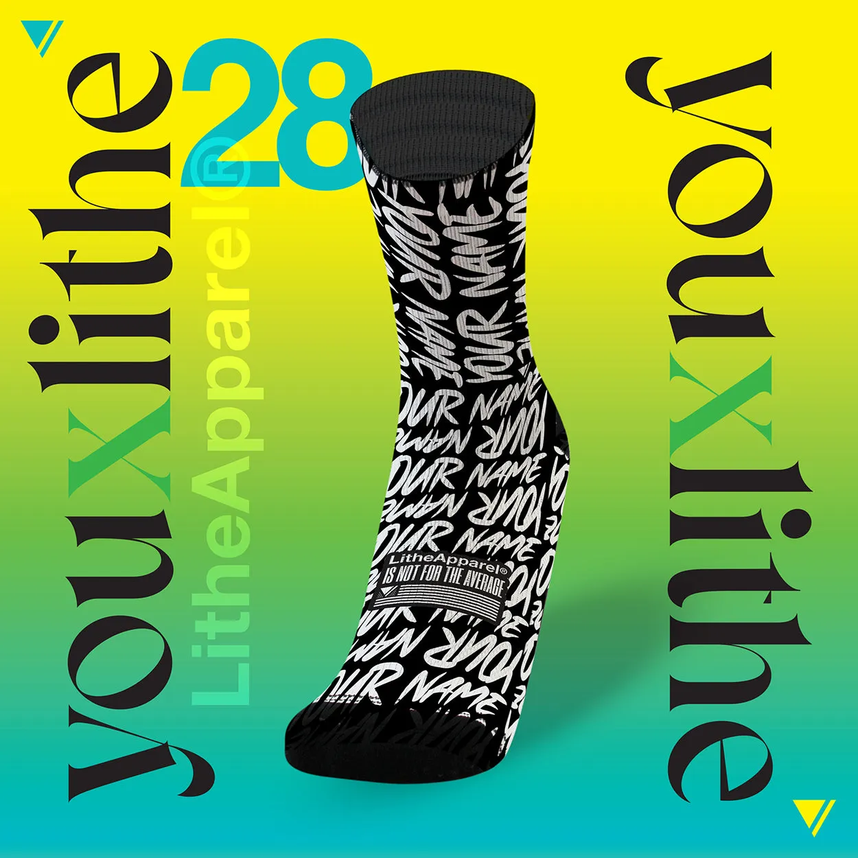 YOU X LITHE | CALCETINES PERSONALIZADOS HANDWRITTEN | 4 PACK