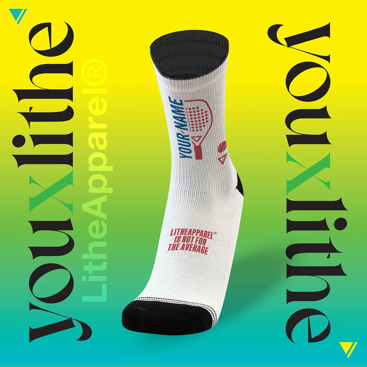 YOU X LITHE | CALCETINES PERSONALIZADOS | PADEL