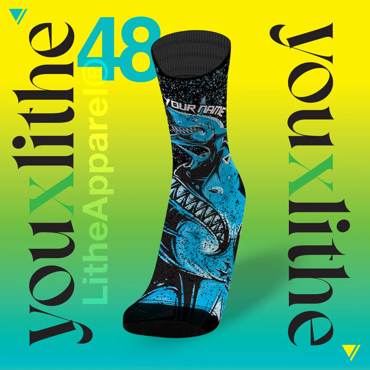 YOU X LITHE | CALCETOS PERSONALIZADOS | SHARK